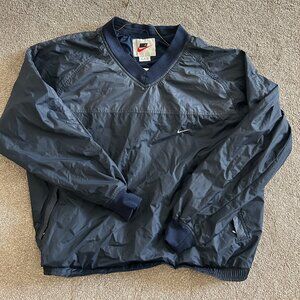 Vintage 90's Nike Windbreaker Pullover Navy Men's XL